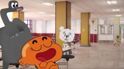 >> [ Screaming ]
>> Darwin: Another happy ending.
[ Fast-paced music plays ] - The Amazing World of Gumball