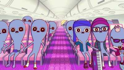 - [screaming]
- [passengers gasp] - Strange Planet