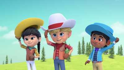 (screeching happily) - Dino Ranch