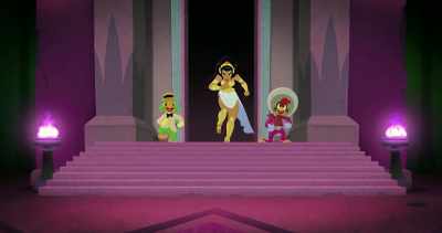 -(screeching)
-(shouting) - Legend of the Three Caballeros