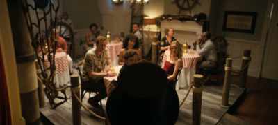 Seafaring passengers, I hold
before you an ordinary napkin, - The Big Door Prize