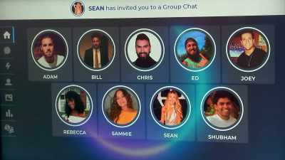 "Sean has invited you to a group chat." - The Circle