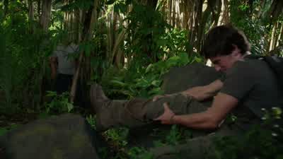 Sean. Talk to me. It's my ankle. I can't move it. This could be serious. I need to look at it. Not h - Journey 2: The Mysterious Island