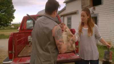 ♪ Searching for a feeling
that's worth fighting for ♪ - Dawn, her Dad & the Tractor