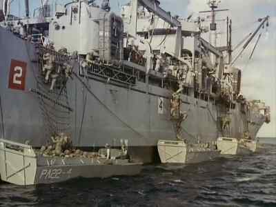 Second division,
stand by to receive boats... - Away All Boats