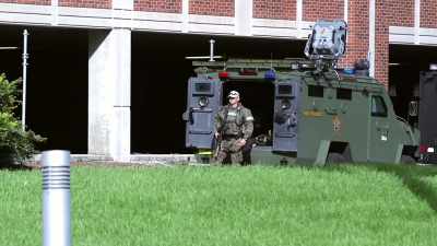 Security is
stepping up as the campus - White Noise