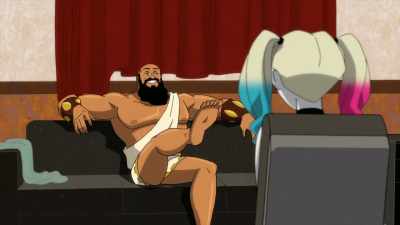 [seductive music playing] - Harley Quinn