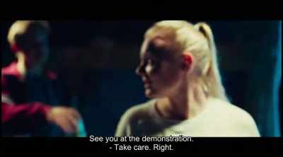 See you at the demo.
- Take care. Right. - Tiger Girl