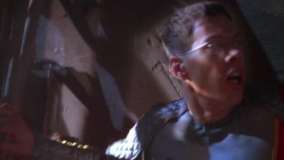See this camera up there I can strangle you for the home audience - The Running Man
