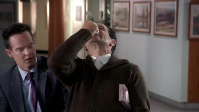 See, Dr. Scott was in
that office last night. - Monk