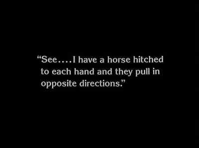 "See... I have a horse hitched - The Unknown