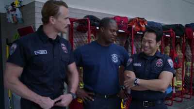 -See you later.
-[ Imitates gunfire ] - Tacoma FD