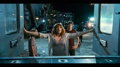 See? Totally safe. All right, get in. Come on. Get in there. If you need me, I'll be right up front. - Jurassic World