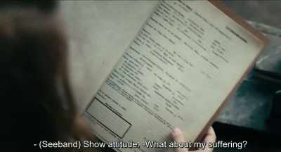 - (Seeband) Show some respect.
- what about my suffering?
. - Never Look Away