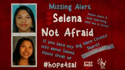 Selena's not the
first person to go missing off - Murder in Big Horn