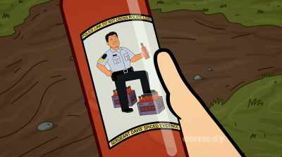 "Sergeant Davis' Spiced Evidence"?
Uh-oh. - Corner Gas Animated