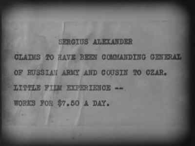 Sergius Alexander
Claims to have been
commanding general ... - The Last Command