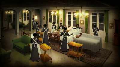 Servants cleaned ash
from the banquet hall - Cosmos: Possible Worlds