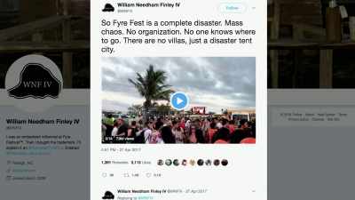 SETH: So I tweet out,
"Look at this. - Fyre Fraud