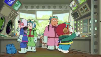 Setting the destination to Africa in 1972. - Doraemon the Movie: Nobita's Sky Utopia