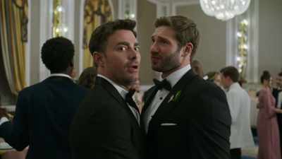 ["Shake Your Groove Thing"
playing] - The Groomsmen: Last Dance