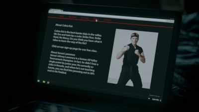 -[Shan giggling]
-[door opens] - Cobra Kai