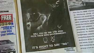 - Sharing space.
- No surrender to the enemies of Ulster. - Once Upon a Time in Northern Ireland