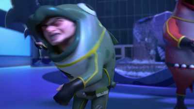 - Shark bait!
- (dramatic sting) - Megamind vs. the Doom Syndicate