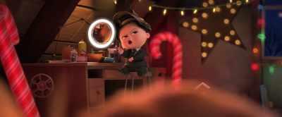 Sharks, getting shot
in the head with an arrow, - The Boss Baby: Family Business