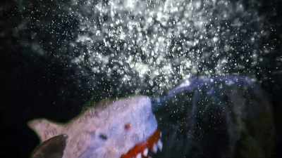 (Sharkula growling)
(water splashing) - Sharkula