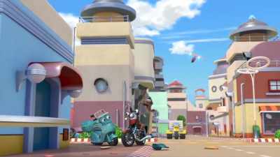 (shattering, honking) - Ricky Zoom