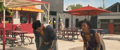         -[Shazam grunts]
            -[gasps] - Shazam! Fury of the Gods