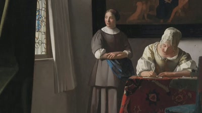 She has a maid servant who she can
afford to keep standing around. - Vermeer: The Greatest Exhibition