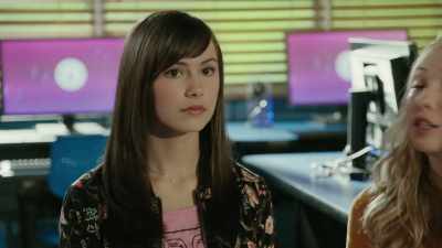 She is about to bump into Dean,
her crush, - I Am Frankie