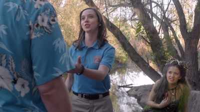 She was actually just talking about - Rob Riggle's Ski Master Academy