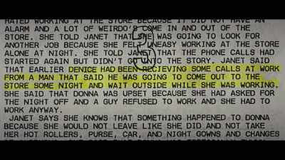 She was apparently feeling
so uncomfortable working at the store - The Innocent Man