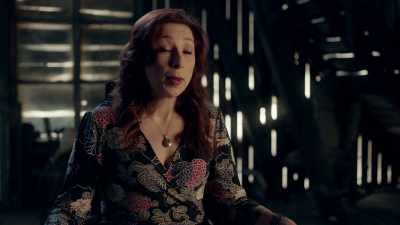 She breaks free from it
by destroying the home, - Eli Roth's History of Horror