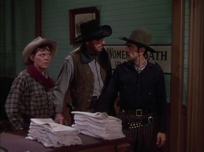 She can't take a bath with her guns on Come on - The Paleface