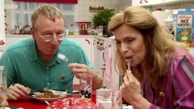 SHE CHUCKLES - Back in Time for Dinner
