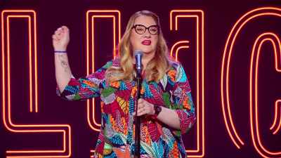 She could hang her crucifix
back up on the wall - Sarah Millican: Bobby Dazzler