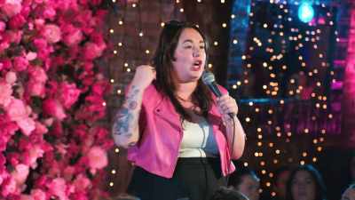 She couldn't get a hotel.
Everything is closed. - Liza Treyger: Night Owl