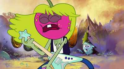 * She creeps on Leaf
When he lifts his weights! * - The Mighty Ones