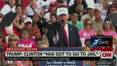 - She deleted the emails...
She has to go to jail - The Accidental President