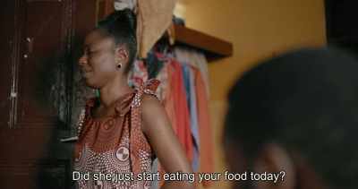She didn't just
start eating my food today, - Swallow