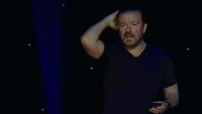 She didn't say, "What, you find jokes
about rape funny?" - Ricky Gervais: Humanity