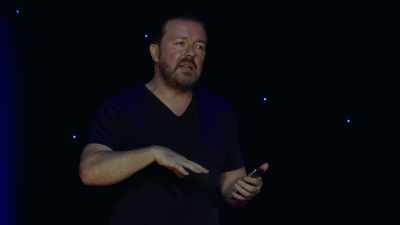 She ended it by saying, - Ricky Gervais: Humanity