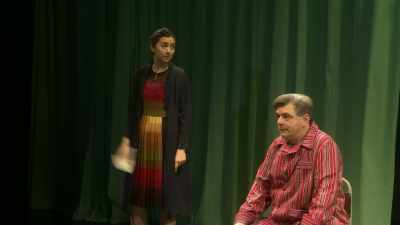 She explained it all,
but I didn't learn how to sew until I did it. - National Theatre Live: Nye