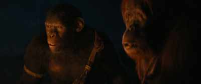 She follows because she is hungry. - Kingdom of the Planet of the Apes