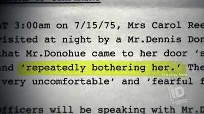 SHE HAD COMPLAINED ABOUT
A DENNIS DONAHUE - The Lake Erie Murders