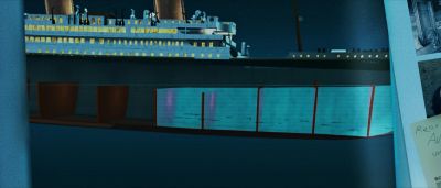 She hits the berg on the starboard side - Titanic